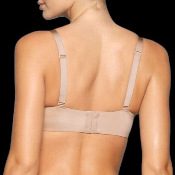 EUC SKIMS Unlined No Show Balconette Bra in Clay $58 Size 32DD - Picture 3 of 6